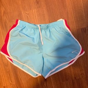 Nike Running Shorts, Blue and Pink
